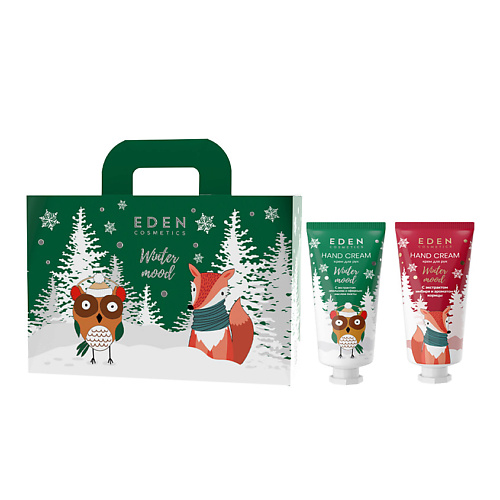 EDEN Подарочный набор новогодний Крем для рук RED с эфирными маслами + Крем для рук GREE #1