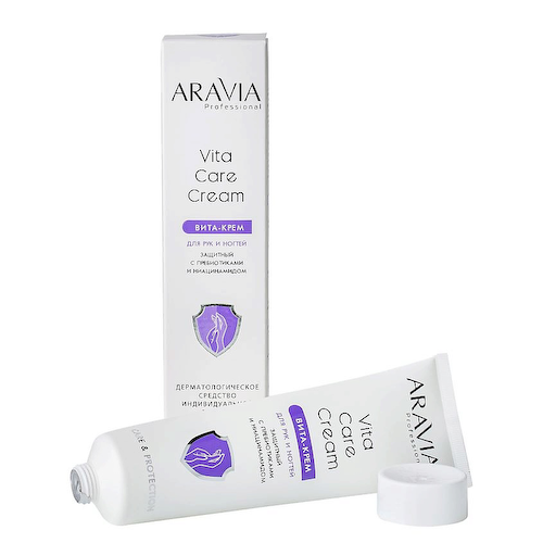 ARAVIA PROFESSIONAL Вита-крем для рук и ногтей защитный с пребиотиками и ниацинамидом Vita Care Cream 100 #1