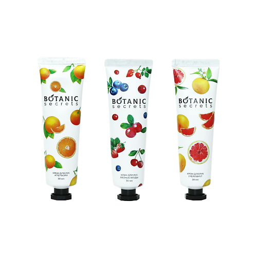 BOTANIC SECRETS Крем для рук, набор - Апельсин, Грейпфрут, Лесные Ягоды #1