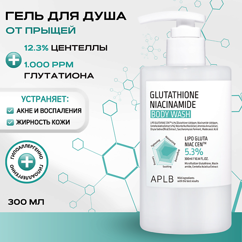 APLB Гель для душа с глутатионом и ниацинамидом Glutathione Niacinamide Body Wash 300 #1
