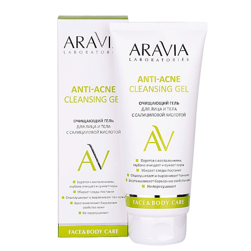 ARAVIA LABORATORIES Очищающий гель для лица и тела с салициловой кислотой Anti-Acne Cleansing Gel 200 #1