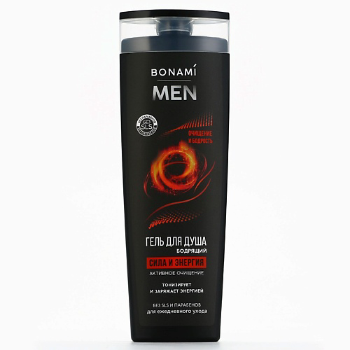 BONAMI Гель для душа бодрящий For men, сила и энергия 400 #1