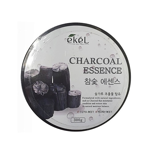 EKEL Гель для лица и тела с экстрактом Древесного угля увлажняющий Essence Gel Charcoal 300 #1