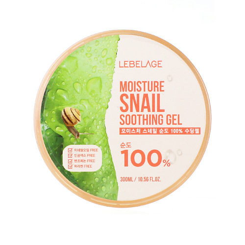 LEBELAGE Гель для Лица и Тела Универсальный с Муцином улитки Gel Moisture Snail 100% 300 #1