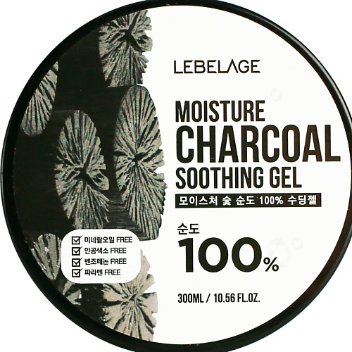LEBELAGE Moisture Charcoal  Soothing Gel Гель для кожи с углем Увлажняющий успокаивающий гель 300 #1