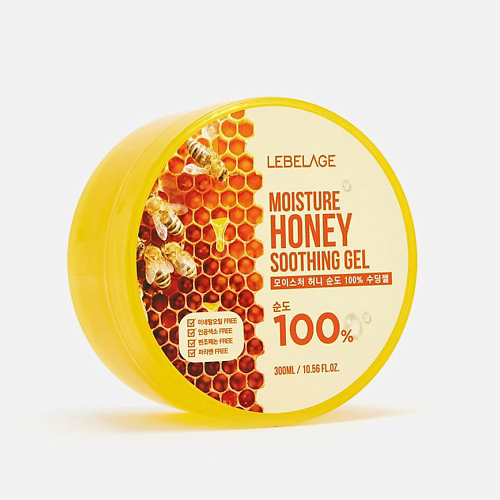 LEBELAGE Moisture Honey  100% Soothing Gel Гель для кожи с эстрактом меда питание 300 #1