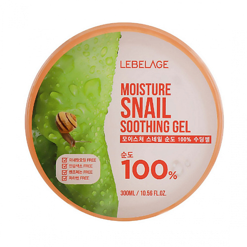 LEBELAGE Moisture Snail  100% Soothing Gel Гель для кожи с экстрактом слизи улитки питание 300 #1