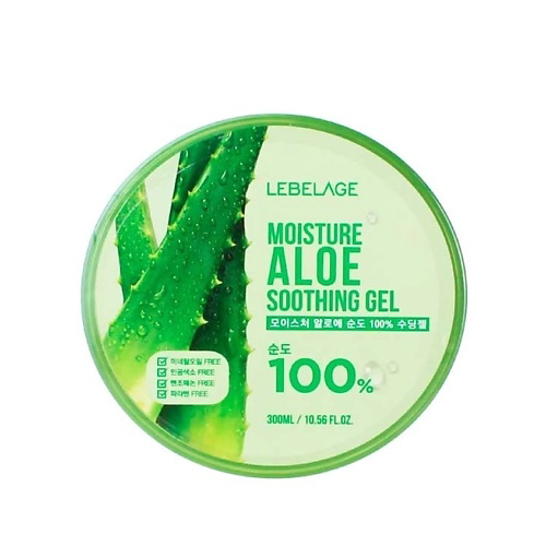 LEBELAGE Soothing Gel Moisture Aloe 100% Гель для кожи Алое увлажняющий 300 #1