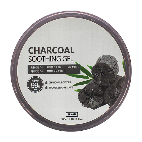 PEKAH Универсальный гель для лица и тела с чёрным углём Charcoal Soothing Gel 300 #1