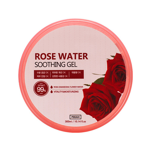 PEKAH Универсальный гель для лица и тела с цветочной розовой водой Rose Water Soothing Gel 300 #1