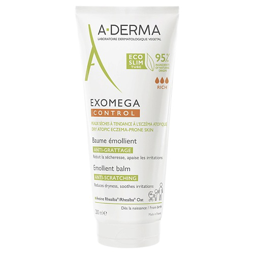 A-DERMA Смягчающий бальзам для тела в стерильной упаковке Exomega Control 200 #1