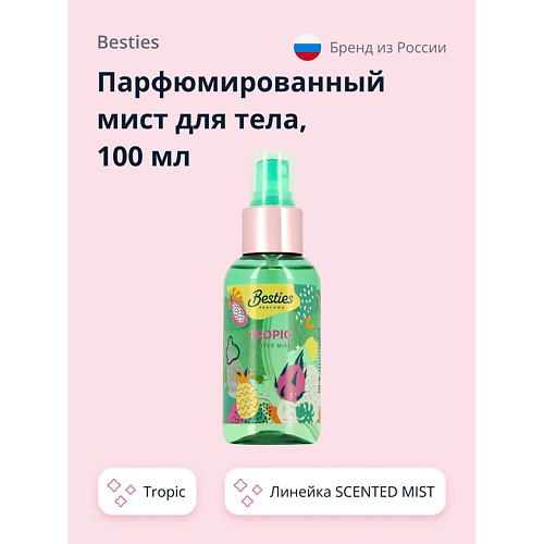 BESTIES Парфюмированный мист для тела SCENTED MIST tropic 100 #1