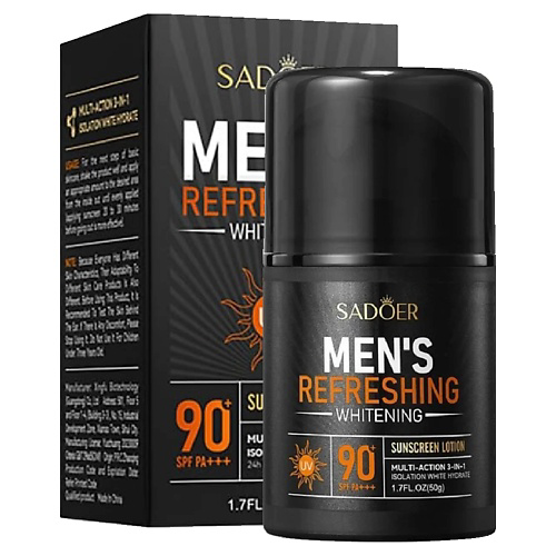 SADOER Лосьон мужской освежающий и осветляющий SPF 90+ PA+++ 50 #1