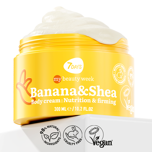 7DAYS Крем для тела увлажняющий BANANA&SHEA MY BEAUTY WEEK 300 #1