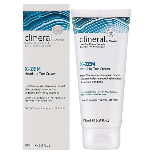 AHAVA Крем для сухой и раздраженой кожи Clineral X-Zem Head-to-Toe Cream 200 #1