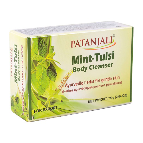 PATANJALI Мыло для тела мята и тулси / Patanjali Mint Tulsi (Mint & Holy Basil) Body Cleanser 75 #1