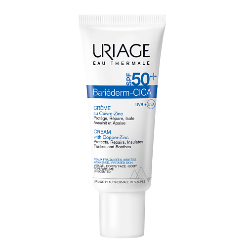 URIAGE Барьедерм SPF50+ цика-крем с медью и цинком 40 #1
