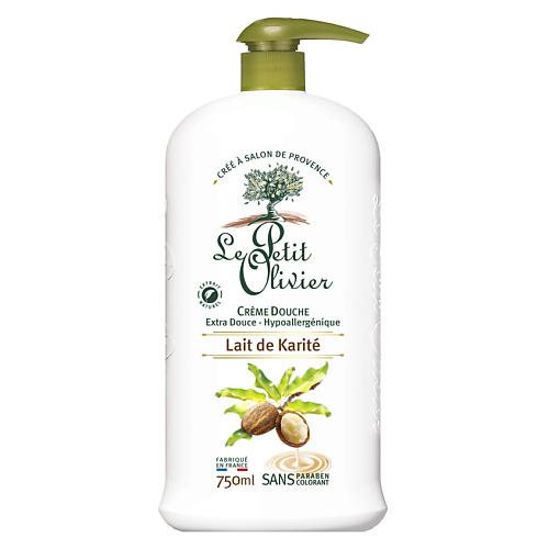 LE PETIT OLIVIER Крем для душа нежный молочко Карите (Ши) Lait de Karite Crème Douche 750 #1