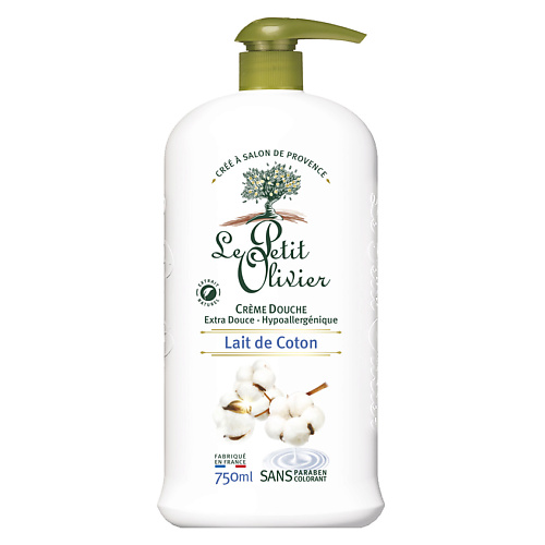 LE PETIT OLIVIER Крем для душа нежный молочко Хлопка Lait de Coton Crème Douche 750 #1
