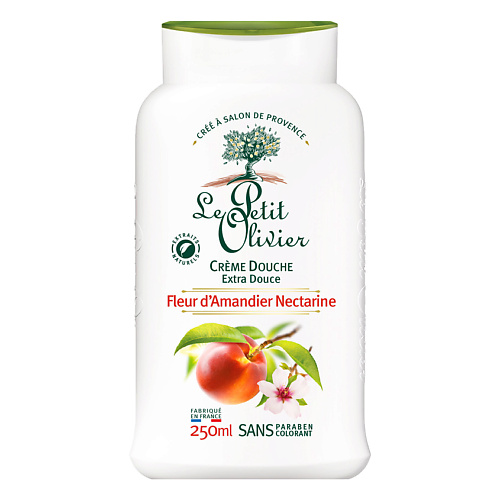 LE PETIT OLIVIER Крем для душа нежный Цветок Миндаля и нектарин Fleur d'Amandier Nectarine Crème Douche 250 #1