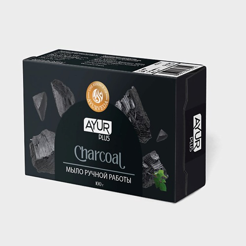 AYUR PLUS Мыло туалетное ручной работы CHARCOAL 100 #1