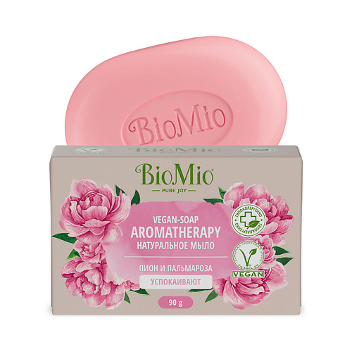 BIO MIO Натуральное мыло "Пион и пальмароза" Vegan-Soap Aromatherapy #1