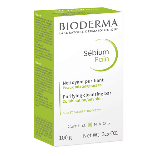 BIODERMA Мыло очищающее для жирной и комбинированной кожи лица и тела Sebium 100 #1