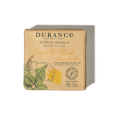 DURANCE Марсельское мыло кусковое Лимон и мята Lemon & Mint 100 #1