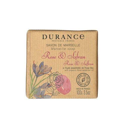 DURANCE Марсельское мыло кусковое Роза и шафран Rose & Saffron 100 #1