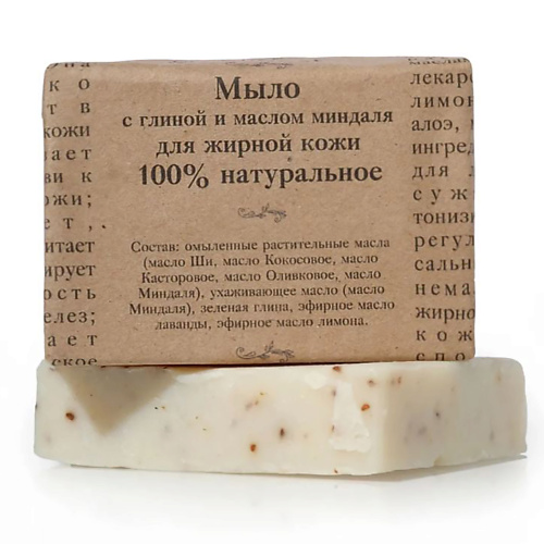 ELIBEST Мыло с глиной и маслом миндаля для жирной кожи, 100% натуральное 100 #1