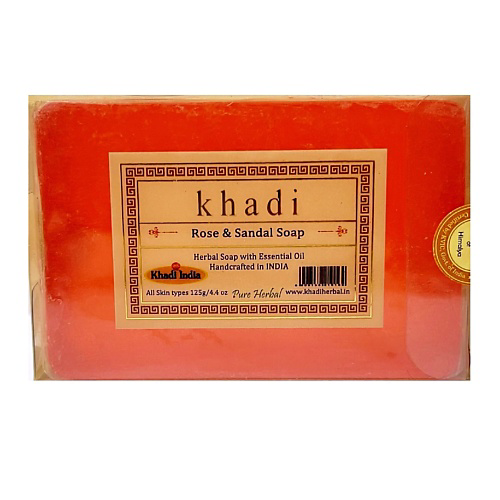 KHADI Натуральное очищающее мыло Роза и Сандал #1