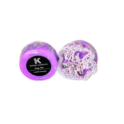 KHOMEY COSMETICS Мыло твердое с люфой с ароматом винограда Изабелла и маслом миндаля 120 #1