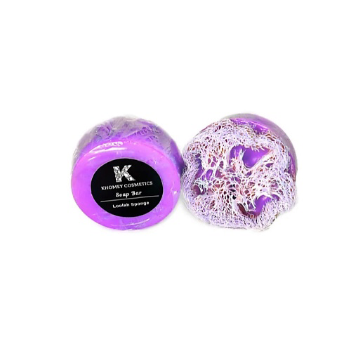 KHOMEY COSMETICS Мыло твердое с люфой с ароматом винограда Изабелла и маслом миндаля 180 #1
