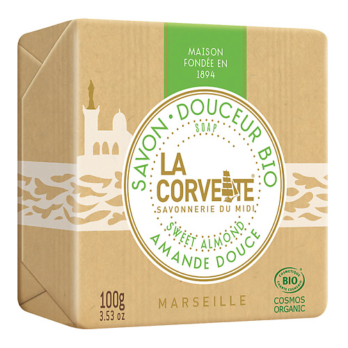 LA CORVETTE Мыло органическое для лица и тела Сладкий миндаль Marseille Sweet Almond Soap #1