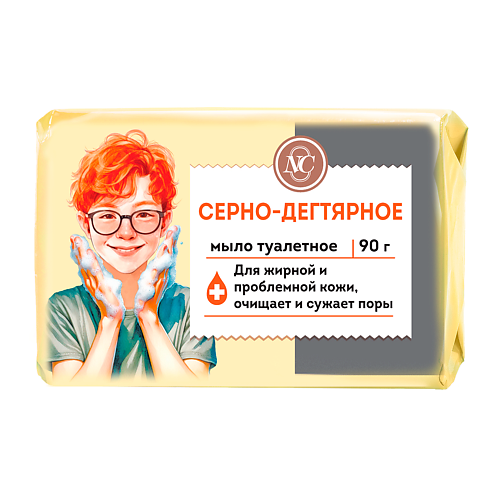 НЕВСКАЯ КОСМЕТИКА Твердое мыло Серно-дегтярное 90 #1