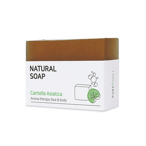 PUREFORET Мыло твёрдое с центеллой азиатской Natural Soap Centella Asiatica #1