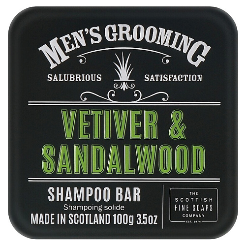 SCOTTISH FINE SOAPS Твердый шампунь Men's Grooming Vetiver & Sandalwood Shampoo Bar 100 #1