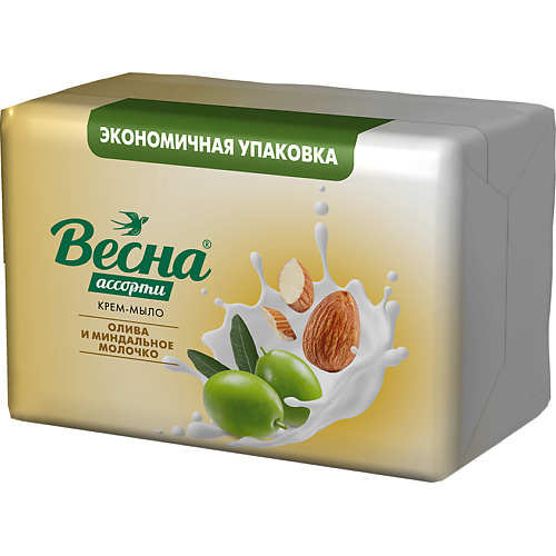 ВЕСНА Крем-мыло твердое олива и миндальное молочко 300 #1