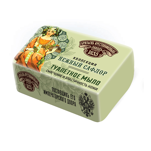 ЗАВОДЪ БРАТЬЕВЪ КРЕСТОВНИКОВЫХЪ Туалетное мыло Нежный сафлор #1