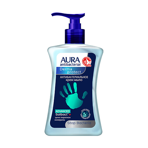 AURA Antibacterial Крем-мыло антибактериальное Derma Protect Soft 250 #1
