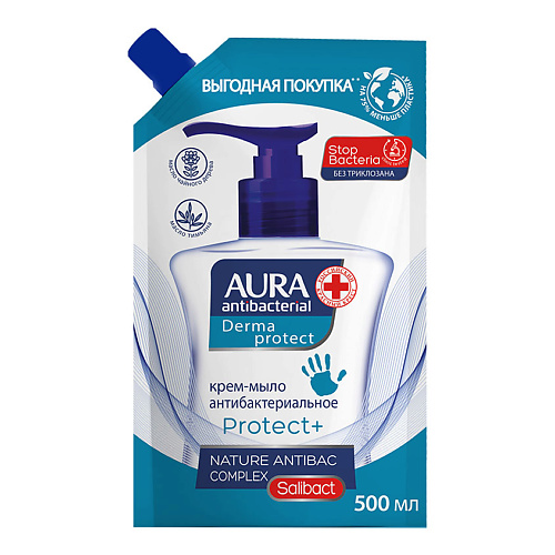 AURA жидкое мыло для рук антибактериальное Derma Protect 500 #1