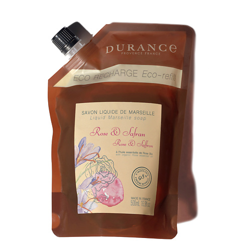 DURANCE Марсельское мыло сменный блок Роза и шафран Rose & Saffron 500 #1