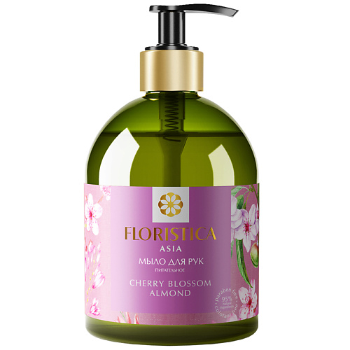 FLORISTICA Жидкое мыло Аsia питательное вишневый цвет, миндаль 500 #1