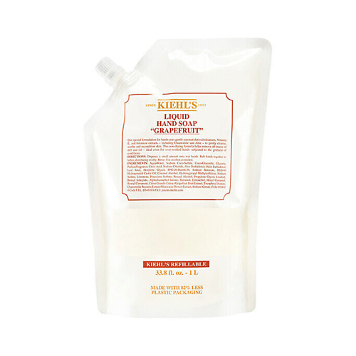 KIEHL'S Жидкое мыло Grapefruit Liquid Hand Soap. Сменный блок (рефилл) 1000 #1