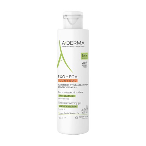 A-DERMA Смягчающий пенящийся гель для сухой кожи Exomega Control 200 #1