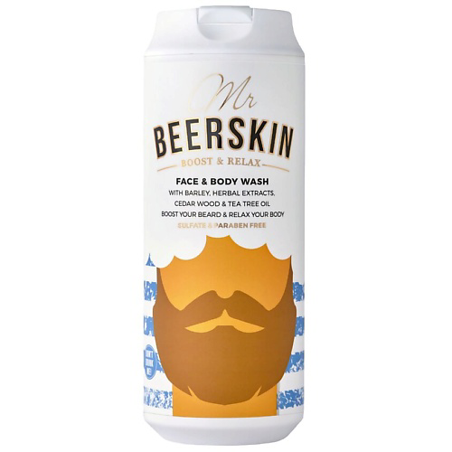 BEERSKIN Гель для душа с пивными экстрактами, очищающий и расслабляющий Mr Beerskin Boost & Relax Face&Body Washing Gel 440 #1