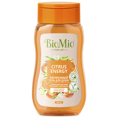 BIO MIO Натуральный гель для душа с эфирными маслами апельсина и бергамота Citrus Energy 250 #1