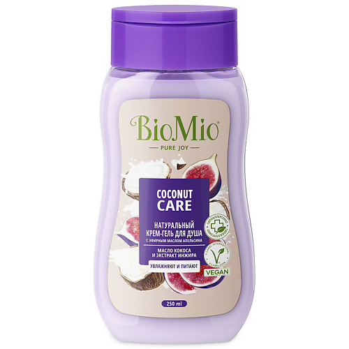 BIO MIO Натуральный гель для душа с экстрактом инжира и маслом кокоса Coconut Care 250 #1