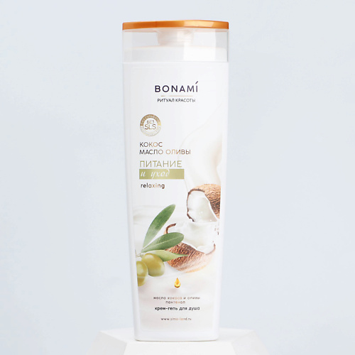 BONAMI Гель для душа, питание и уход, аромат олива и кокос 400 #1