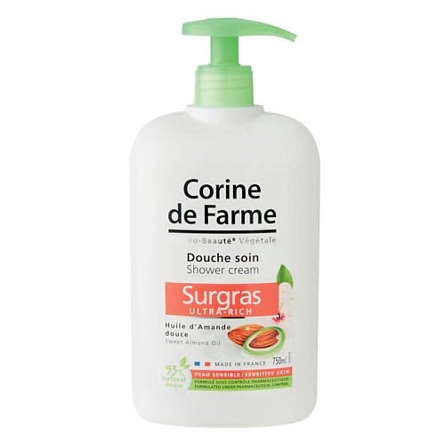 CORINE DE FARME Гель для душа Ультра-питание Сладкий Миндаль Shower Cream Ultra-Rich Sweet Almond Oil 750 #1